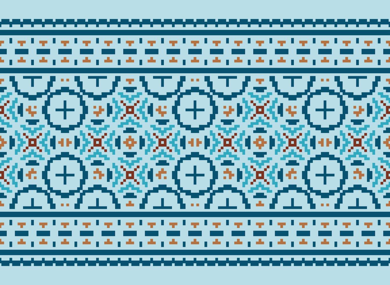 geometrisk mönster av modern eleganta textur. gränser i de form av en pixel prydnad för broderi, keramisk plattor och textil- interiör design element. sömlös illustration vektor