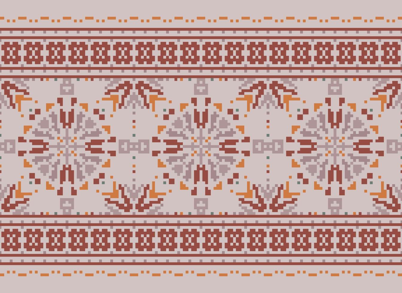 etnisk geometrisk tyg mönster korsa stitch.ikat broderi etnisk orientalisk pixel mönster blå bakgrund. abstrakt, vektor, illustration. textur, kläder, ram, dekoration, motiv, siden tapet. vektor