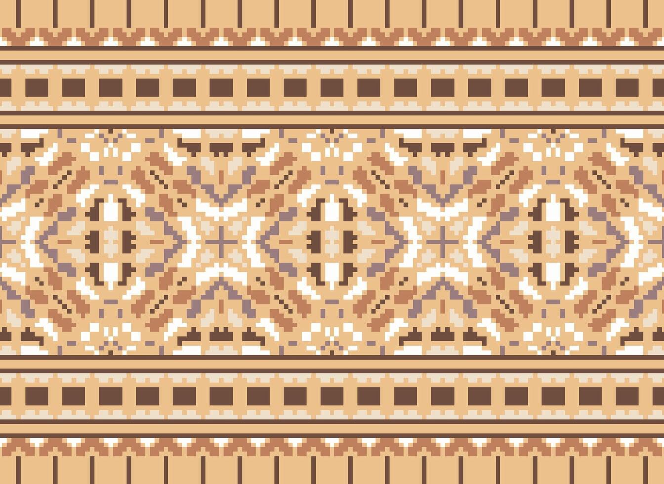 pixel etnisk mönster vektor bakgrund. sömlös mönster traditionell, design för bakgrund, tapet, batik, tyg, matta, Kläder, omslag, och textil.etnisk mönster vektor illustration.