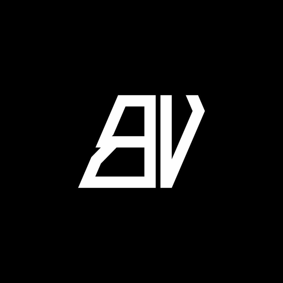 bv logotyp abstrakt monogram isolerad på svart bakgrund vektor