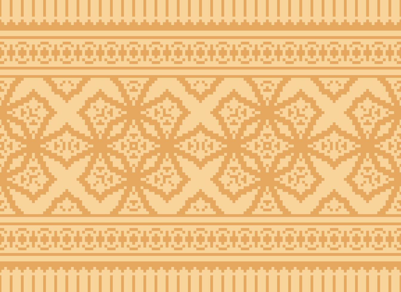 Pixel ethnisch Muster Vektor Hintergrund. nahtlos Muster traditionell, Design zum Hintergrund, Hintergrund, Batik, Stoff, Teppich, Kleidung, Verpackung, und textil.ethnisch Muster Vektor Illustration.