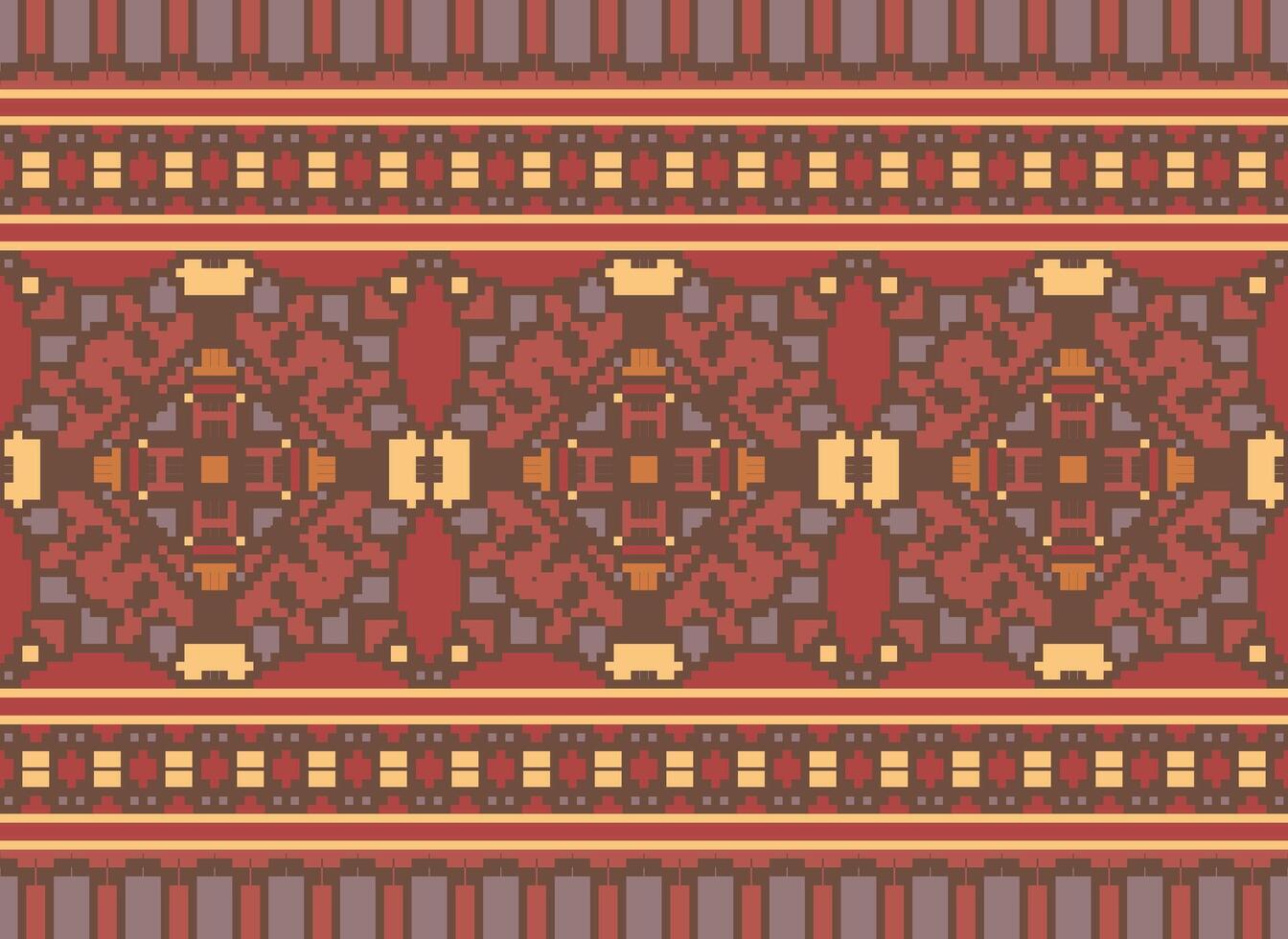 etnisk geometrisk tyg mönster korsa stitch.ikat broderi etnisk orientalisk pixel mönster blå bakgrund. abstrakt, vektor, illustration. textur, kläder, ram, dekoration, motiv, siden tapet. vektor