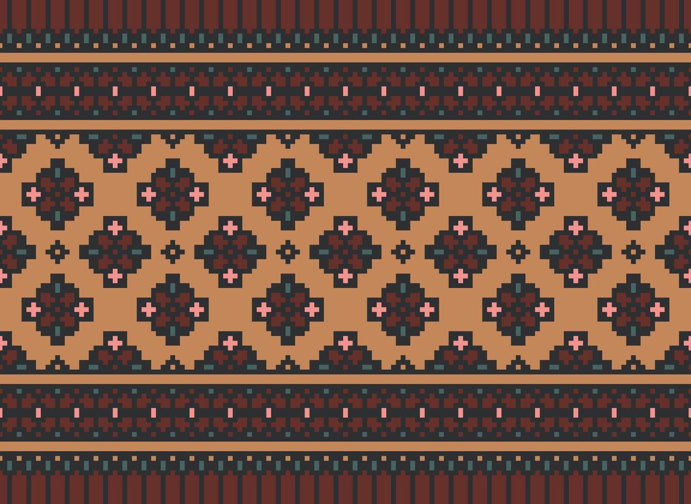 ein schön geometrisch ethnisch orientalisch Muster traditionell auf Weiß Hintergrund.aztec Stil, Stickerei, abstrakt, Vektor, Illustration.design zum Textur, Stoff, Kleidung, Verpackung, Dekoration, Teppich, Druck. vektor