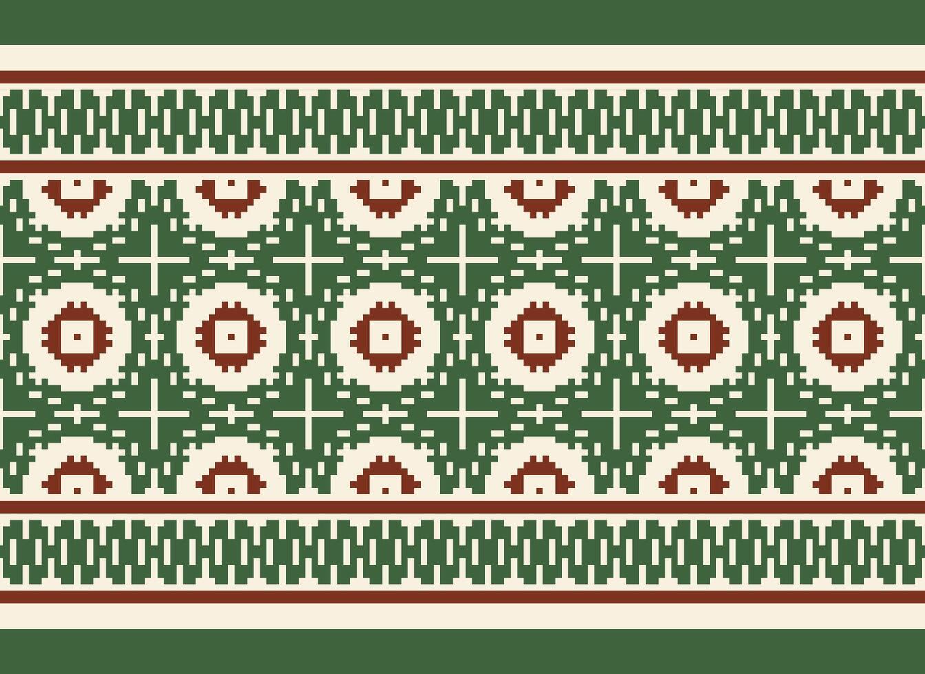 ein Blumen- Pixel Kunst Muster auf grau hintergrund.geometrisch ethnisch orientalisch Stickerei Vektor Illustration. Pixel Stil, abstrakt Hintergrund, Kreuz Stichdesign zum Textur, Stoff, Tuch, Schal, drucken