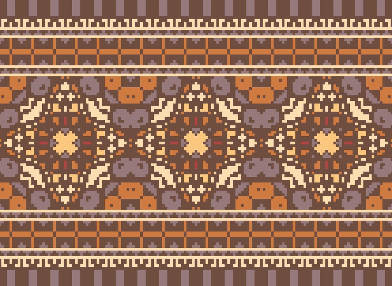 ethnisch geometrisch Stoff Muster Kreuz Stich.ikat Stickerei ethnisch orientalisch Pixel Muster Blau Hintergrund. abstrakt, vektor, illustration. Textur, Kleidung, Rahmen, Dekoration, Motive, Seide Hintergrund. vektor