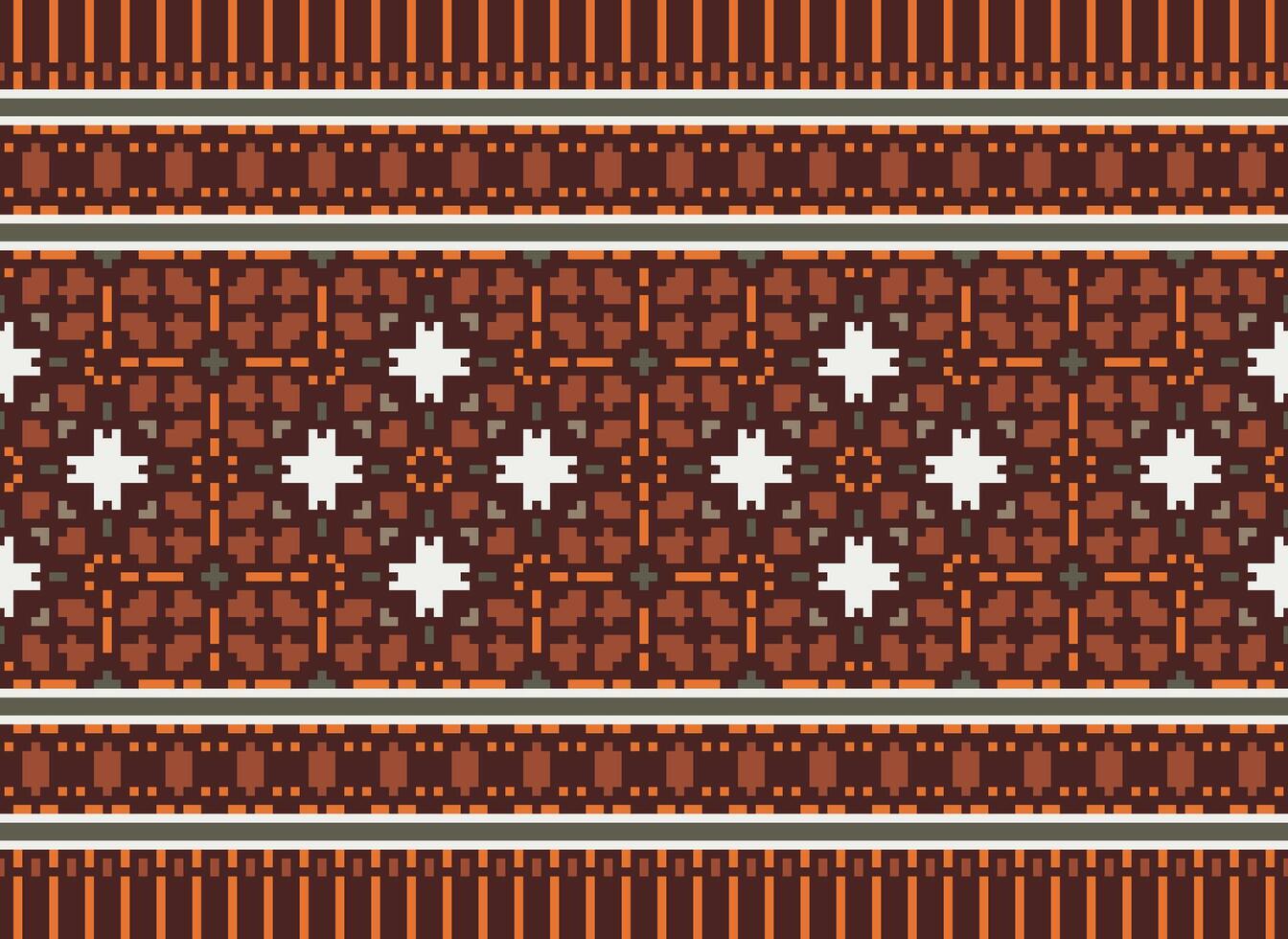 korsa sy mönster med blommig mönster. traditionell korsa sy handarbete. geometrisk etnisk mönster, broderi, textil- ornament, tyg, hand sys mönster, kulturell söm pixel konst. vektor