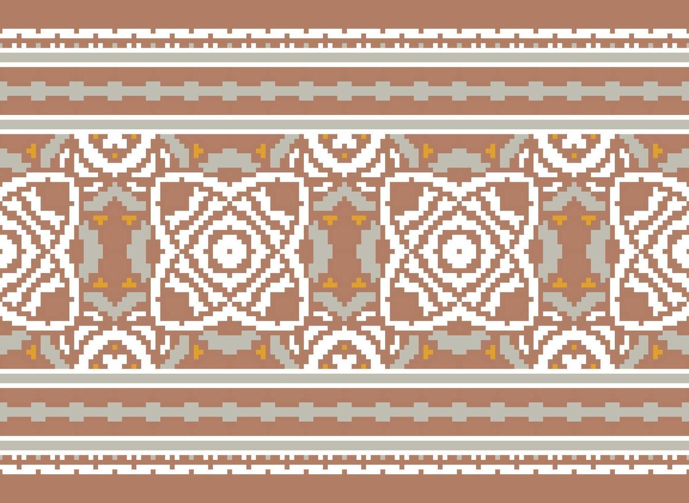 pixel etnisk mönster vektor bakgrund. sömlös mönster traditionell, design för bakgrund, tapet, batik, tyg, matta, Kläder, omslag, och textil.etnisk mönster vektor illustration.