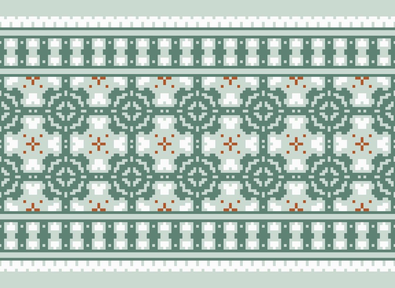 en blommig pixel konst mönster på grå bakgrund.geometrisk etnisk orientalisk broderi vektor illustration. pixel stil, abstrakt bakgrund, korsa stitch.design för textur, tyg, trasa, scarf, skriva ut