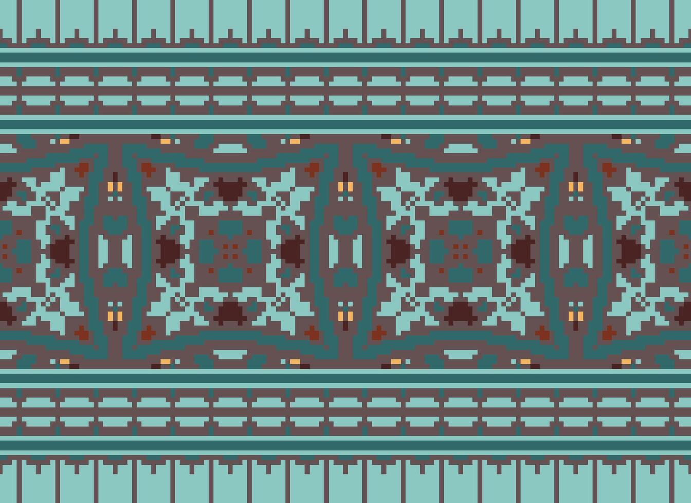 pixel etnisk mönster vektor bakgrund. sömlös mönster traditionell, design för bakgrund, tapet, batik, tyg, matta, Kläder, omslag, och textil.etnisk mönster vektor illustration.