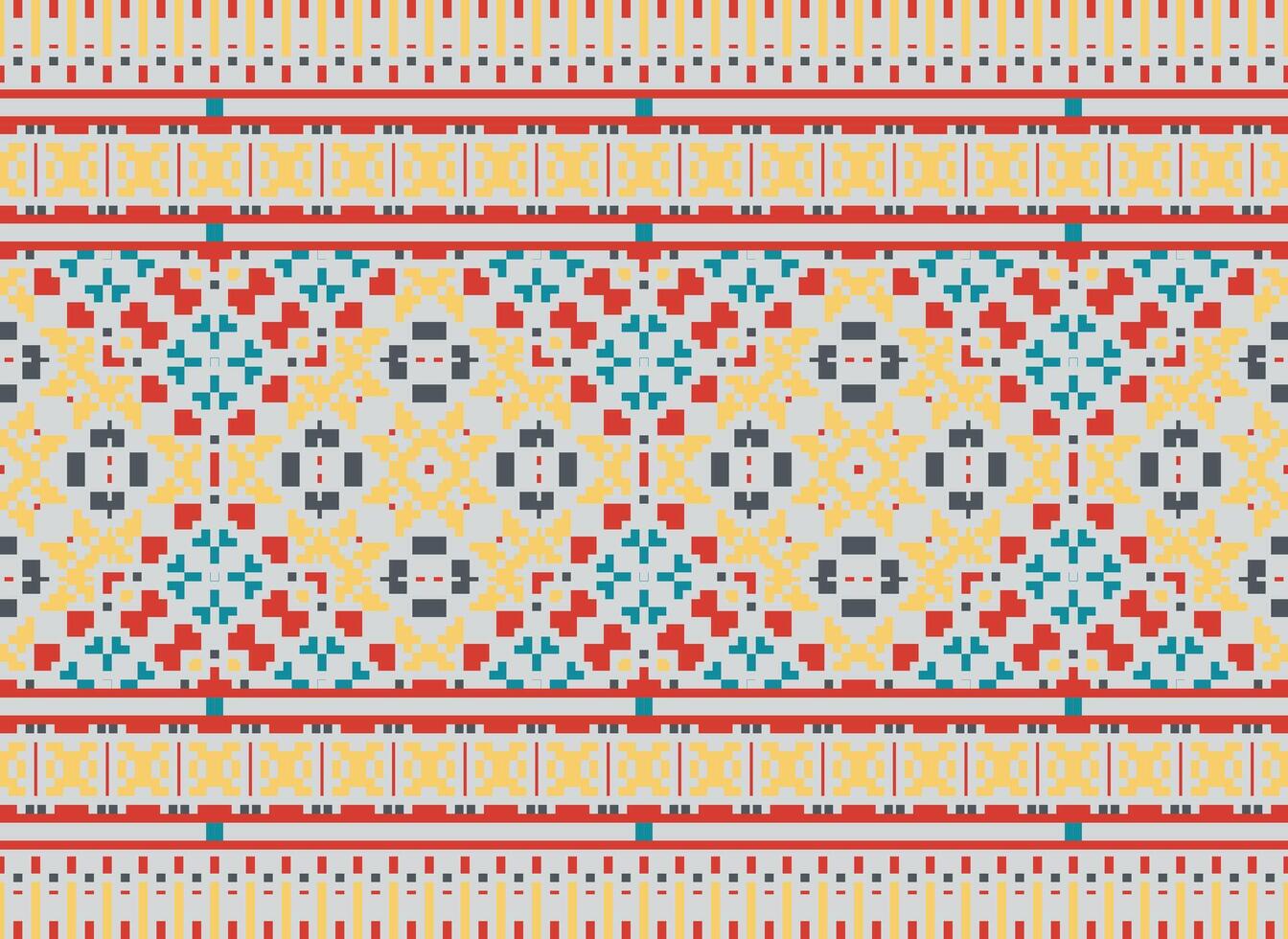 geometrisk mönster av modern eleganta textur. gränser i de form av en pixel prydnad för broderi, keramisk plattor och textil- interiör design element. sömlös illustration vektor