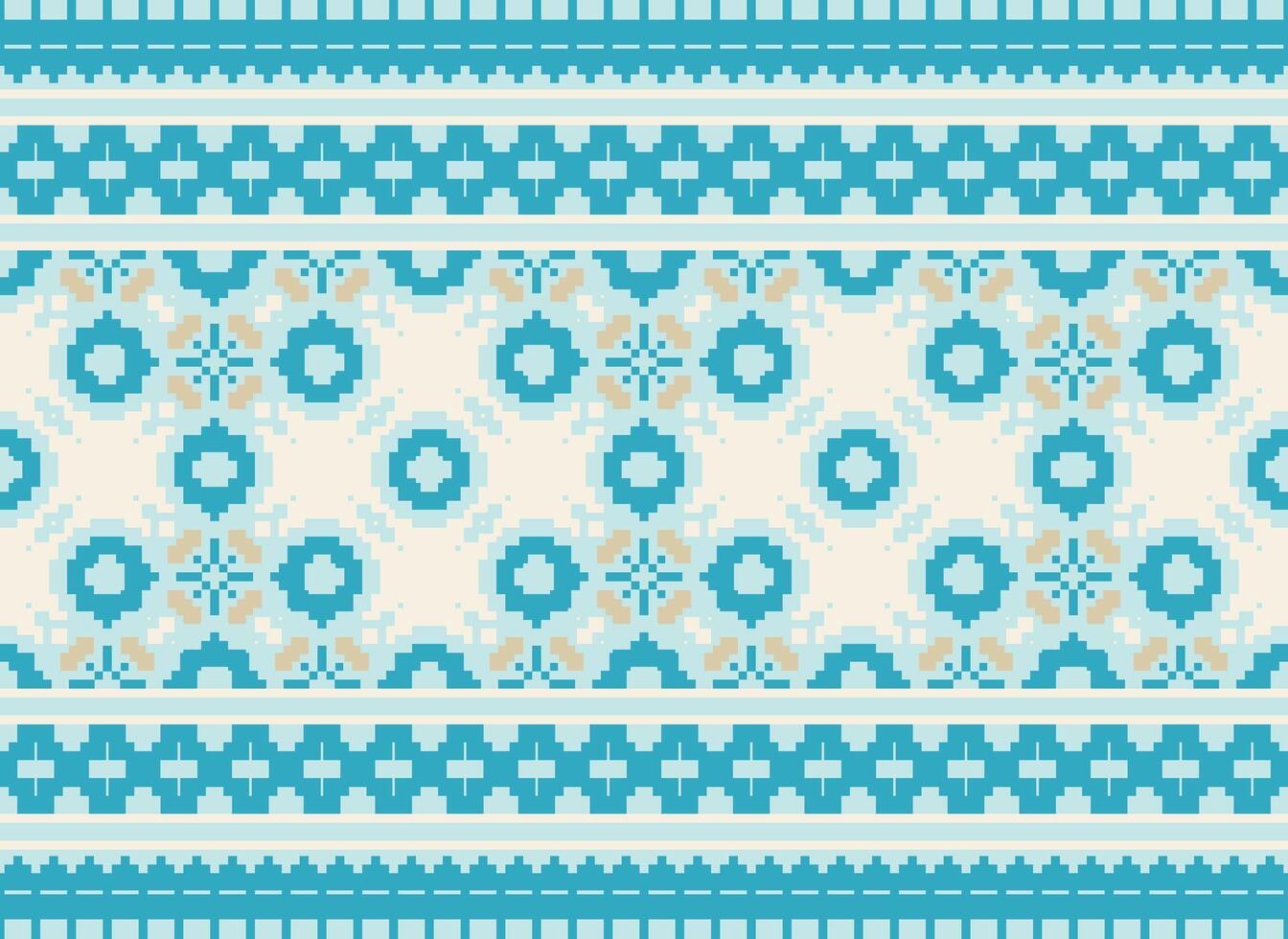 geometrisk mönster av modern eleganta textur. gränser i de form av en pixel prydnad för broderi, keramisk plattor och textil- interiör design element. sömlös illustration vektor