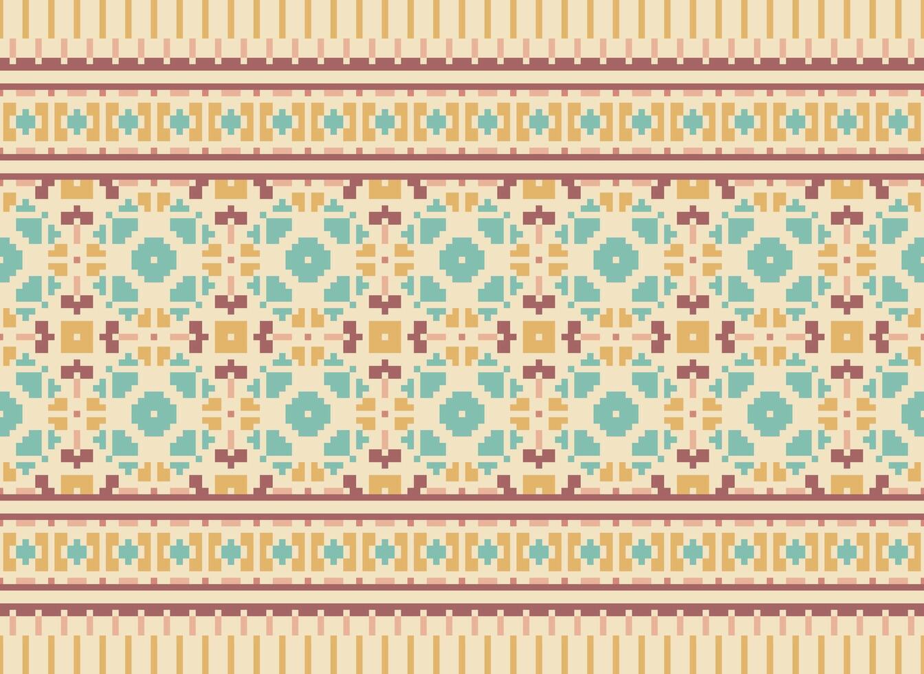 en skön geometrisk etnisk orientalisk mönster traditionell på vit background.aztec stil, broderi, abstrakt, vektor, illustration.design för textur, tyg, kläder, inslagning, dekoration, matta, tryck. vektor