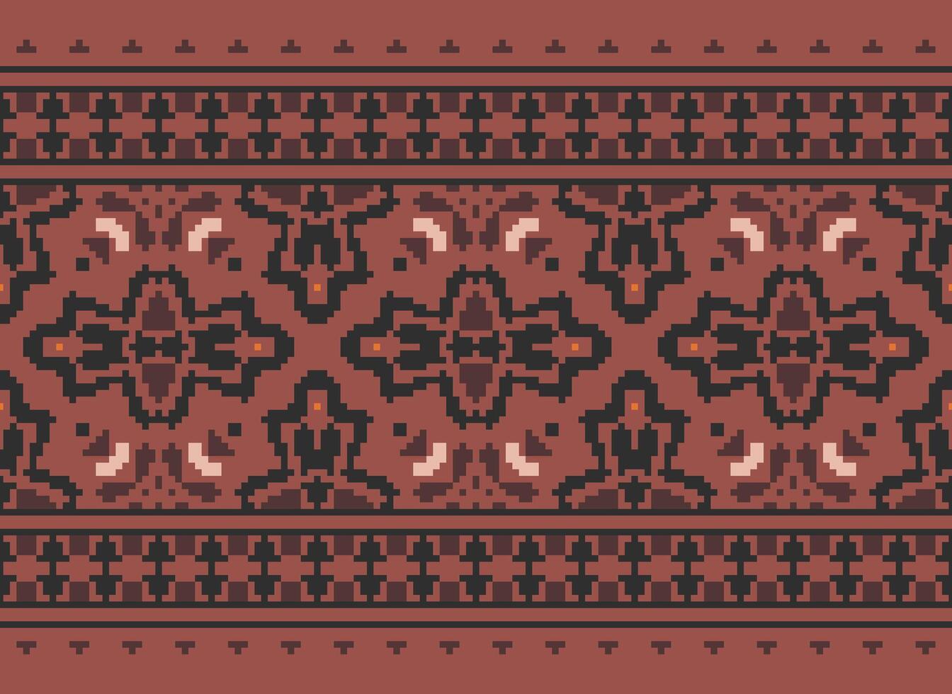 pixel etnisk mönster vektor bakgrund. sömlös mönster traditionell, design för bakgrund, tapet, batik, tyg, matta, Kläder, omslag, och textil.etnisk mönster vektor illustration.