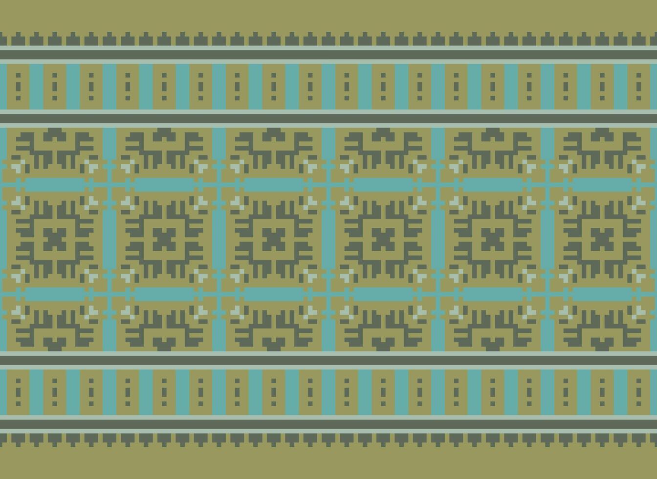 ethnisch geometrisch Stoff Muster Kreuz Stich.ikat Stickerei ethnisch orientalisch Pixel Muster Blau Hintergrund. abstrakt, vektor, illustration. Textur, Kleidung, Rahmen, Dekoration, Motive, Seide Hintergrund. vektor