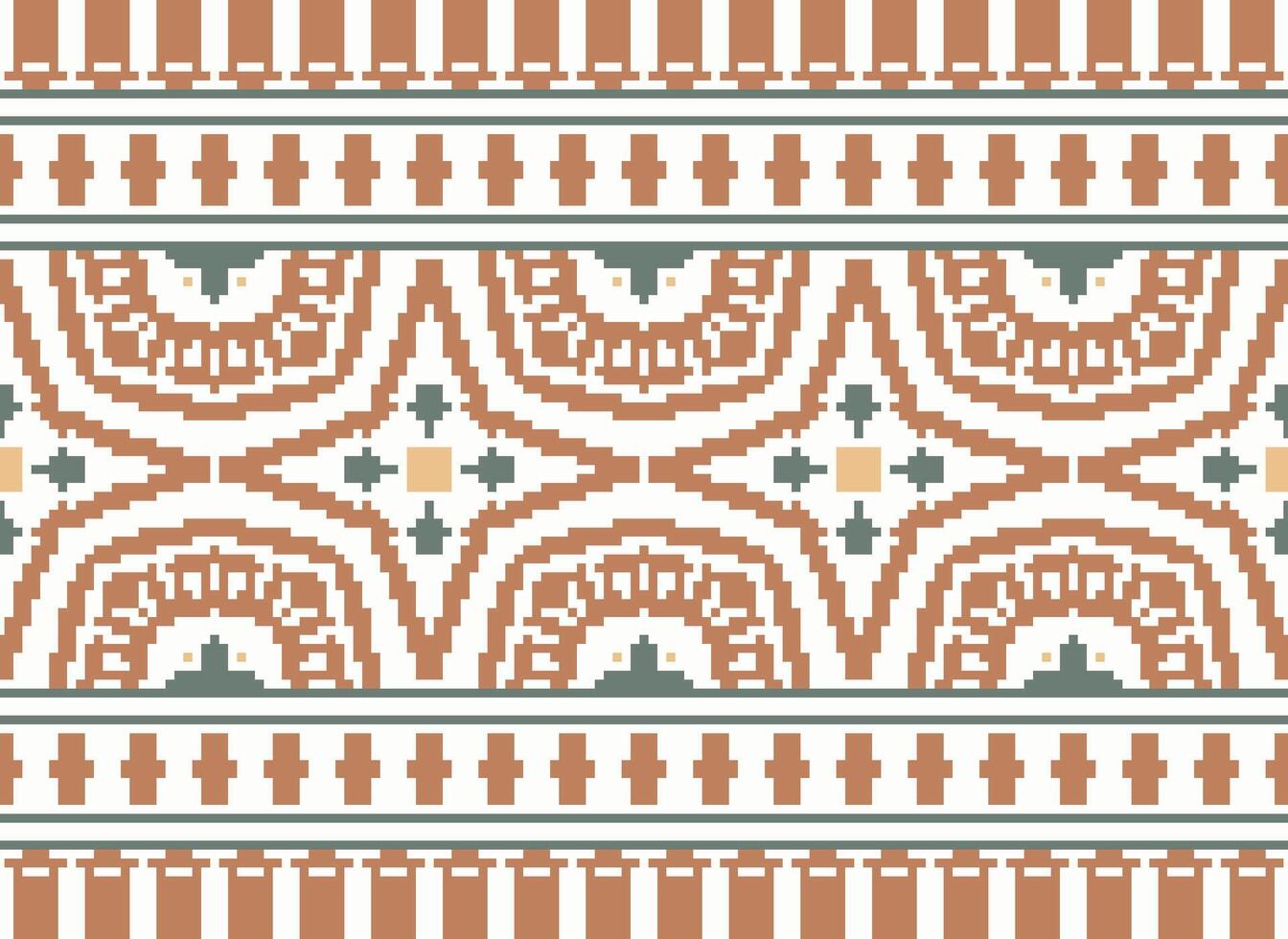 Pixel ethnisch Muster Vektor Hintergrund. nahtlos Muster traditionell, Design zum Hintergrund, Hintergrund, Batik, Stoff, Teppich, Kleidung, Verpackung, und textil.ethnisch Muster Vektor Illustration.