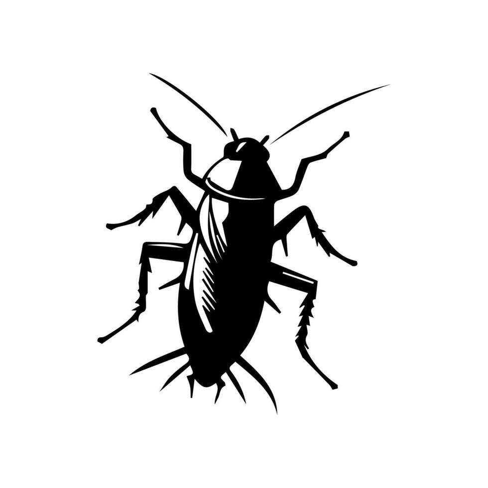 Kakerlake Fehler Vektor Symbol. Plötze Silhouette Insekt schwarz Symbol Illustration Pest