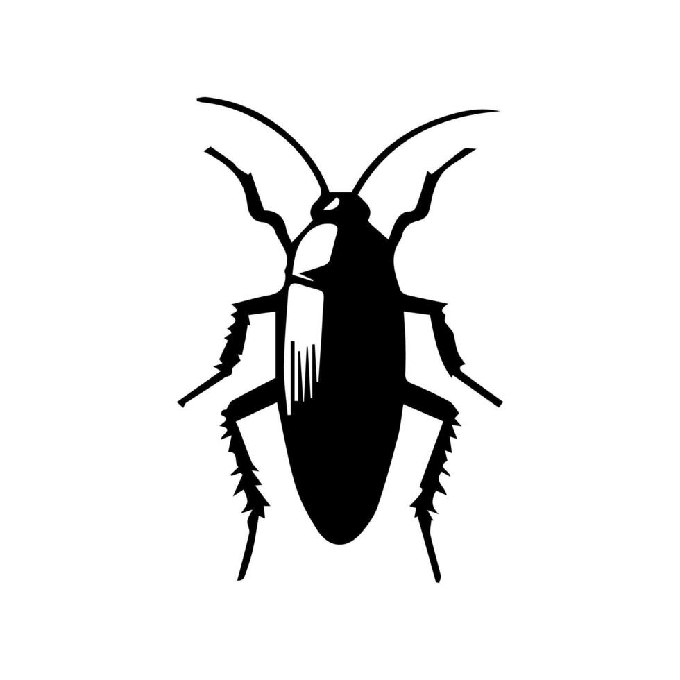 kackerlacka insekt vektor ikon. mört silhuett insekt svart ikon illustration skadedjur
