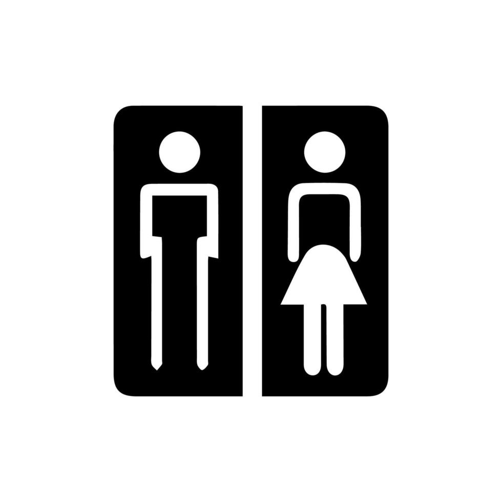 flickor och Pojkar toalett tecken. män och kvinnor toalett ikon. toalett ikon tecken symbol. vektor illustration.