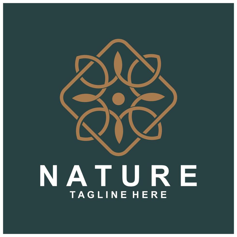 einfach Blume Logo Natur Logo abstrakt Design Vektor