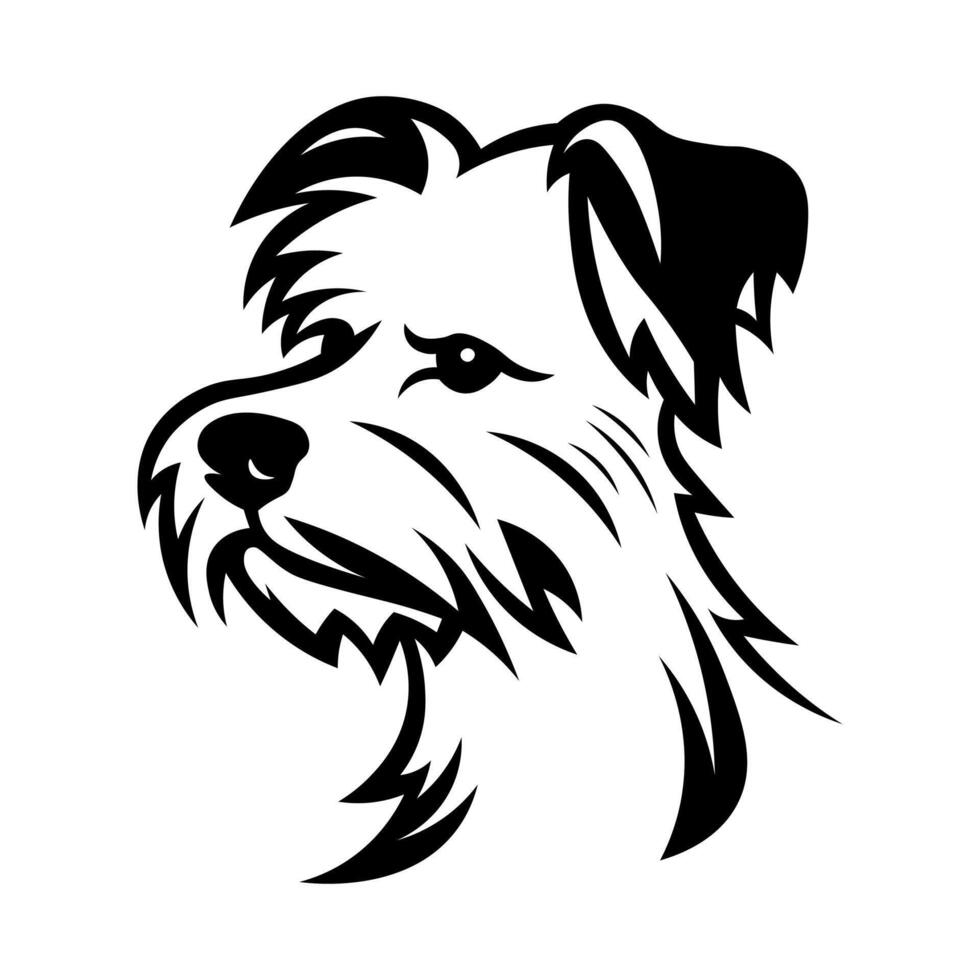 schwarz Vektor Hund Symbol isoliert auf Weiß Hintergrund