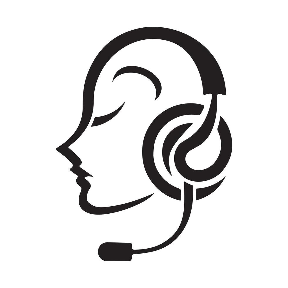 silhuett av en person med hörlurar vektor
