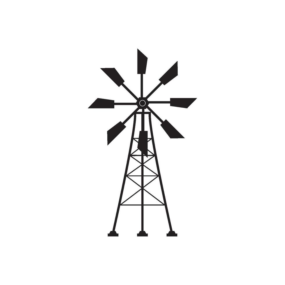 väderkvarn logotyp vektor