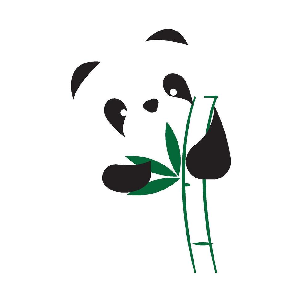 panda logotyp vektor