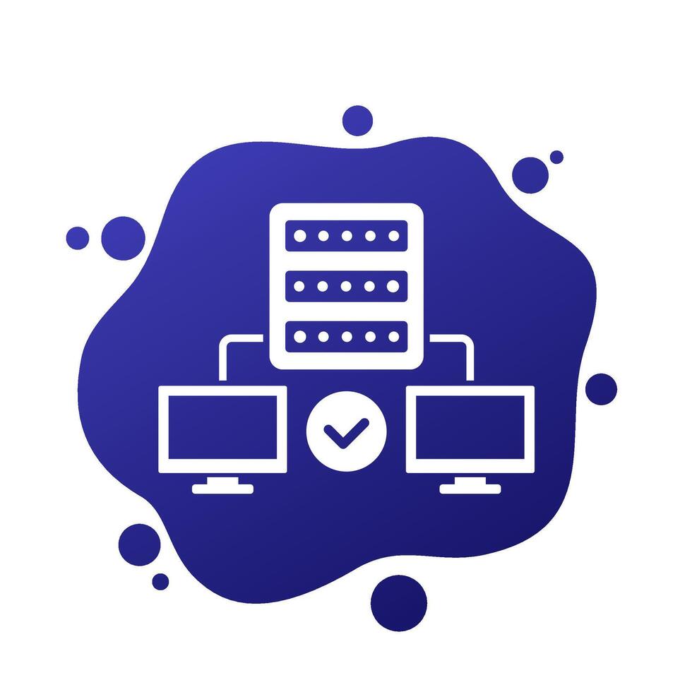 Proxy Server Symbol mit Computers vektor