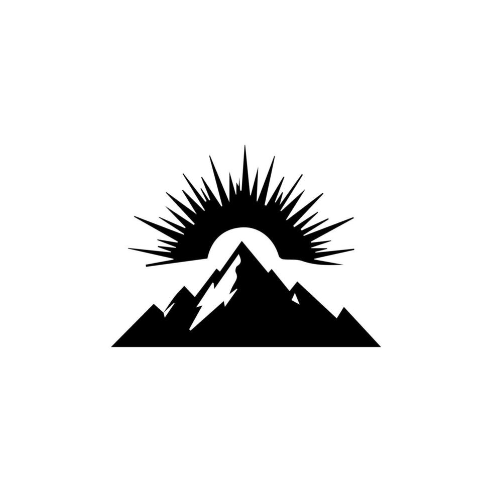 montain översikt bilder. vektor illustration och logotyp