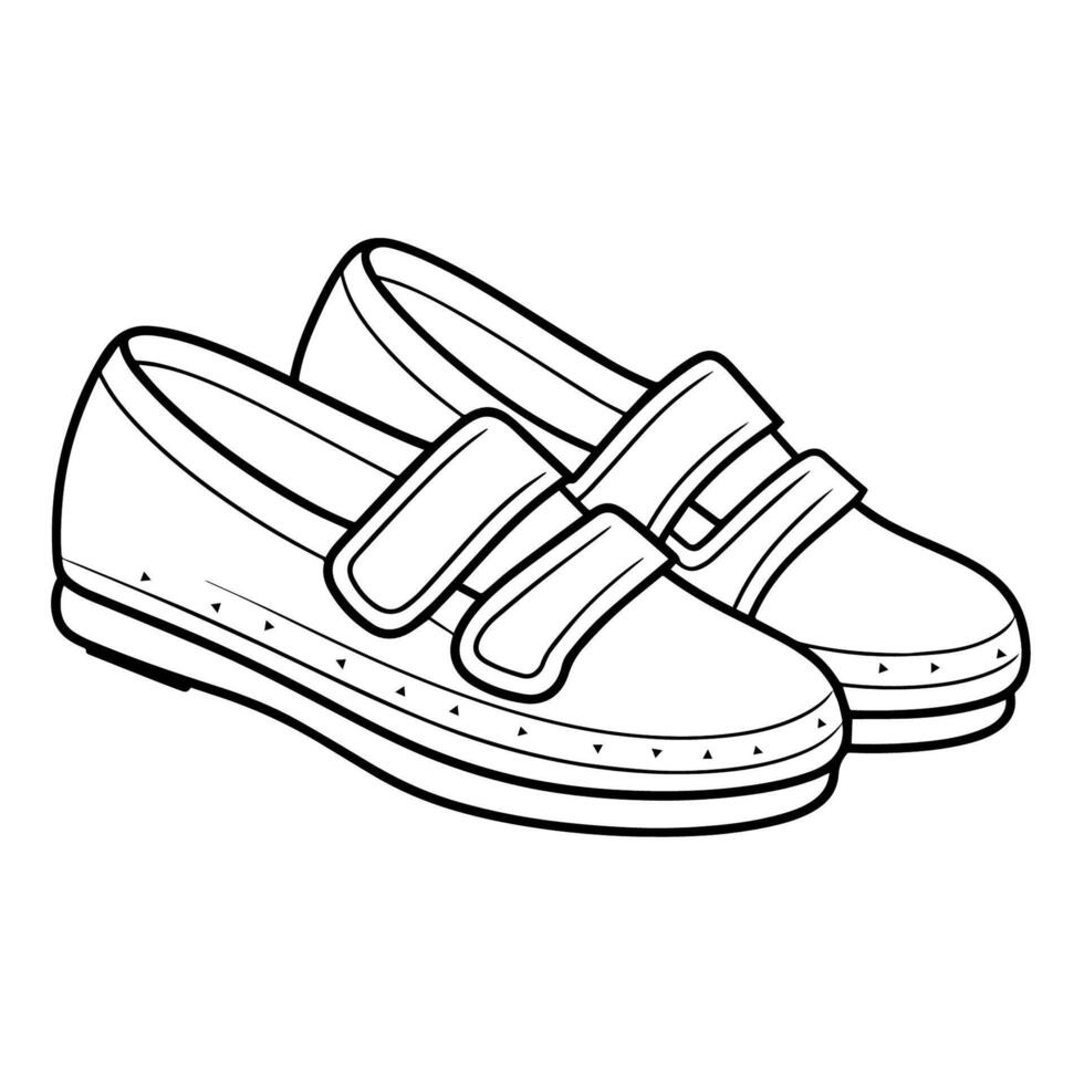 glatt Schuhe Gliederung Symbol im Vektor Format zum Mode Entwürfe.