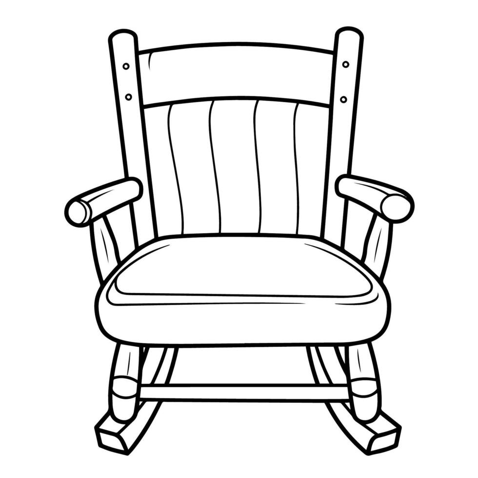 klassisch schaukeln Stuhl Gliederung Symbol im Vektor Format zum Möbel Entwürfe.