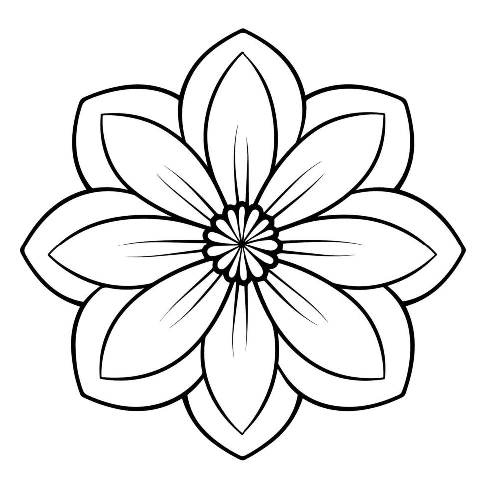 elegant Blume Gliederung Symbol im Vektor Format zum dekorativ Entwürfe.