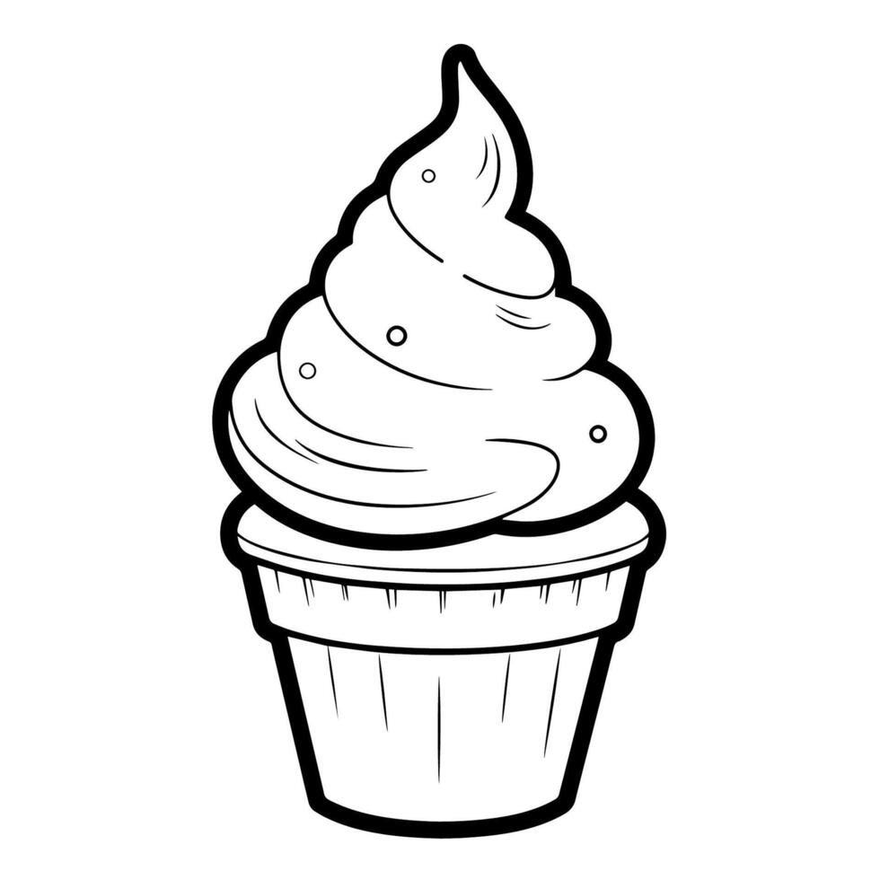 köstlich Eis Sahne Gliederung Symbol im Vektor Format zum Dessert Entwürfe.