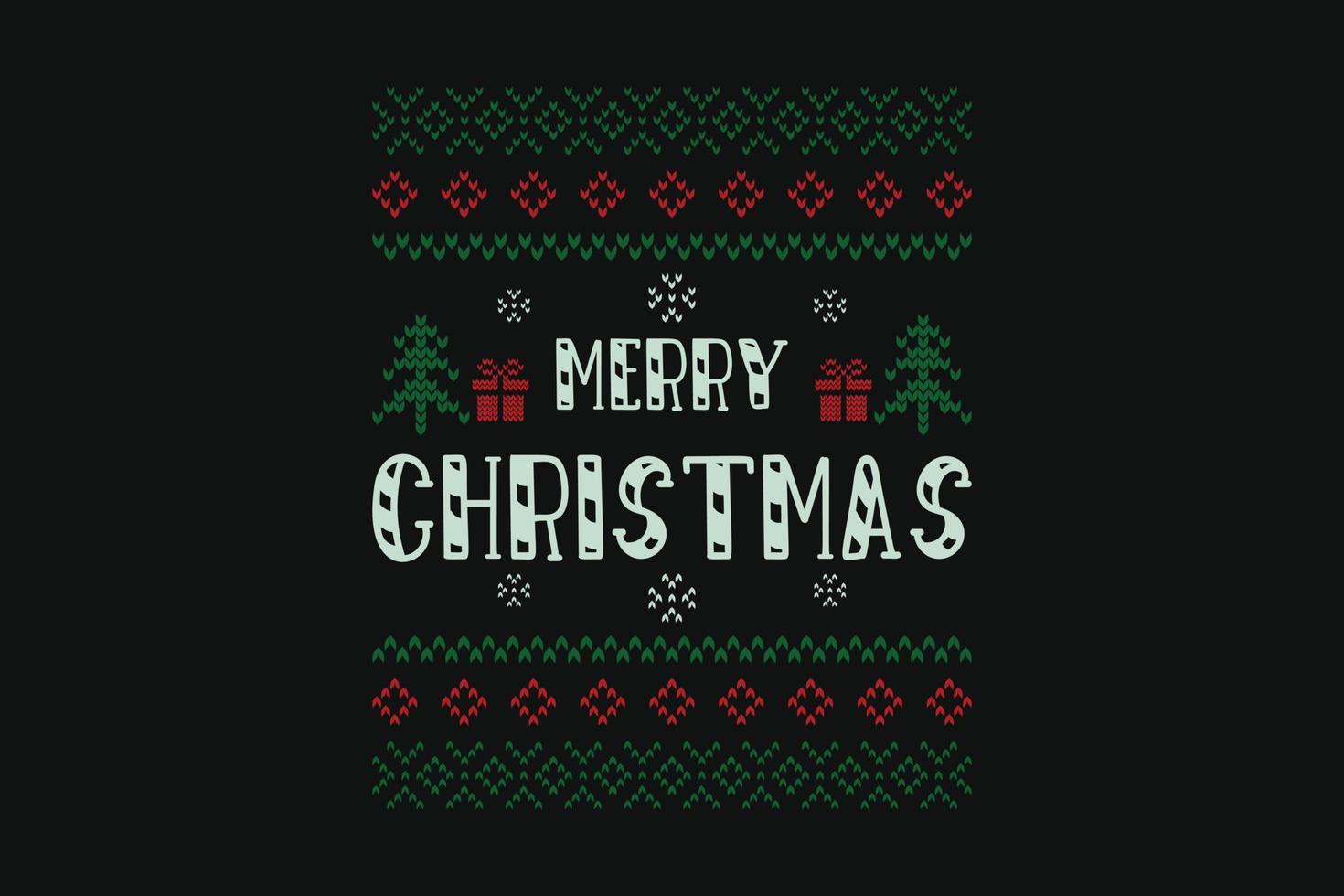 T-Shirt-Design Frohe Weihnachten vektor