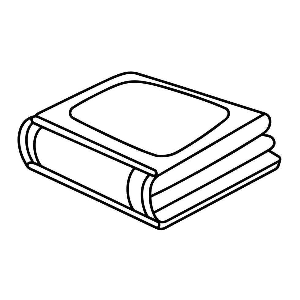 minimalistisk vektor översikt av en bok ikon för mångsidig använda sig av.