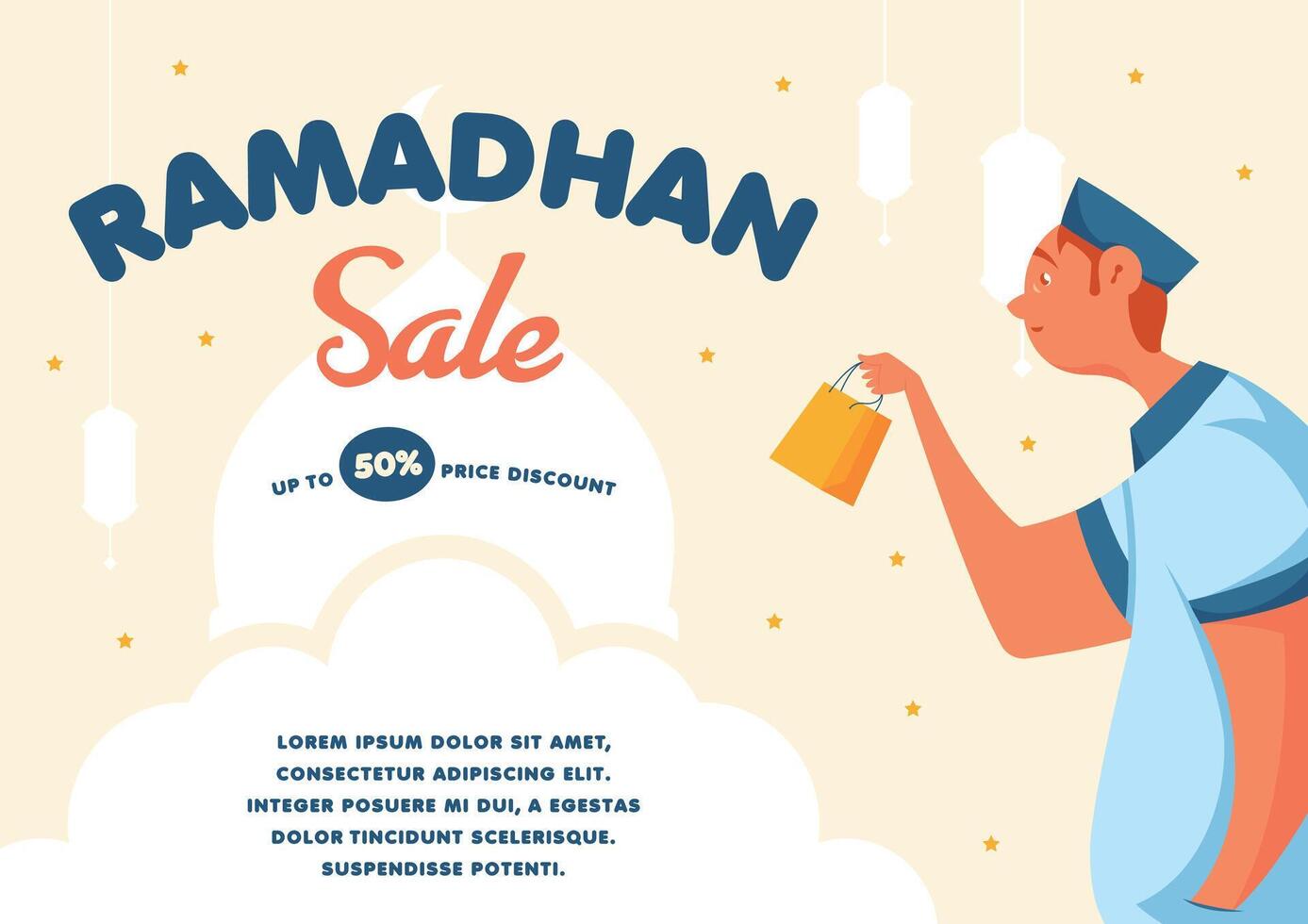 bündeln Sammlung von eid Mubarak und Ramadan oder Ramadhan islamisch Poster und Banner vektor