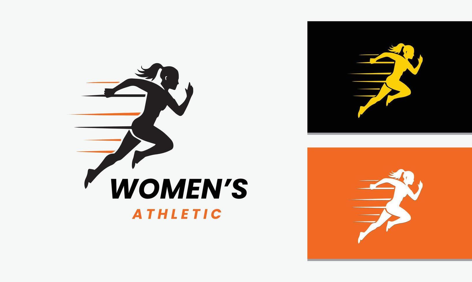 ai generiert Frau sportlich Logo Vektor Symbol Design