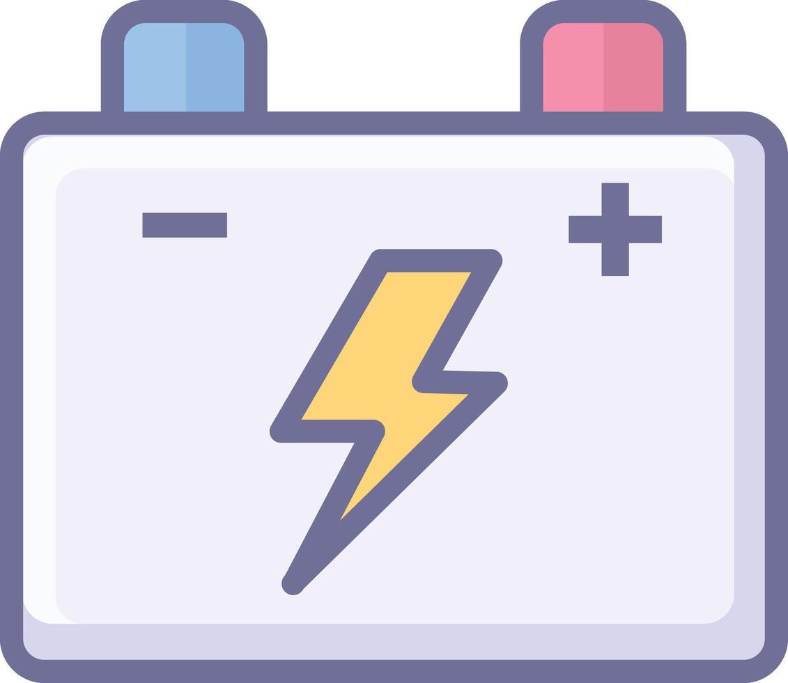 en batteri ikon med en blixt- bult på den vektor