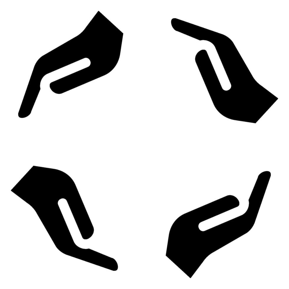 Kollaborations-Glyphe-Symbol vektor