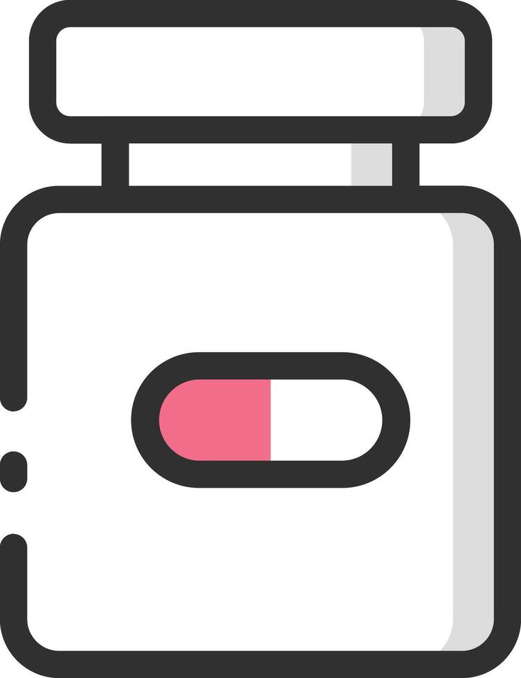 Pille Flasche Symbol Vektor Illustration