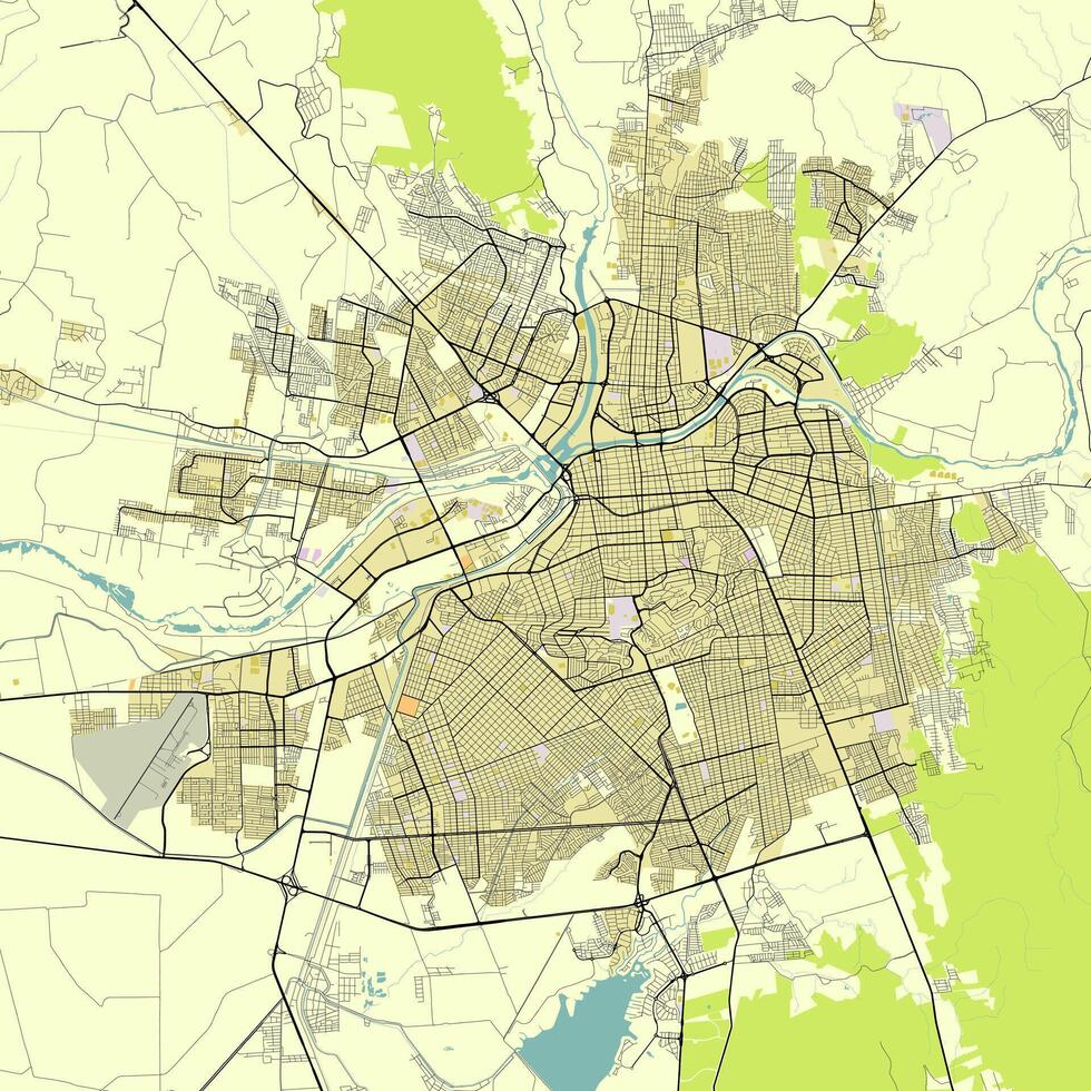 Stadt Karte von culiacan sinaloa Mexiko vektor