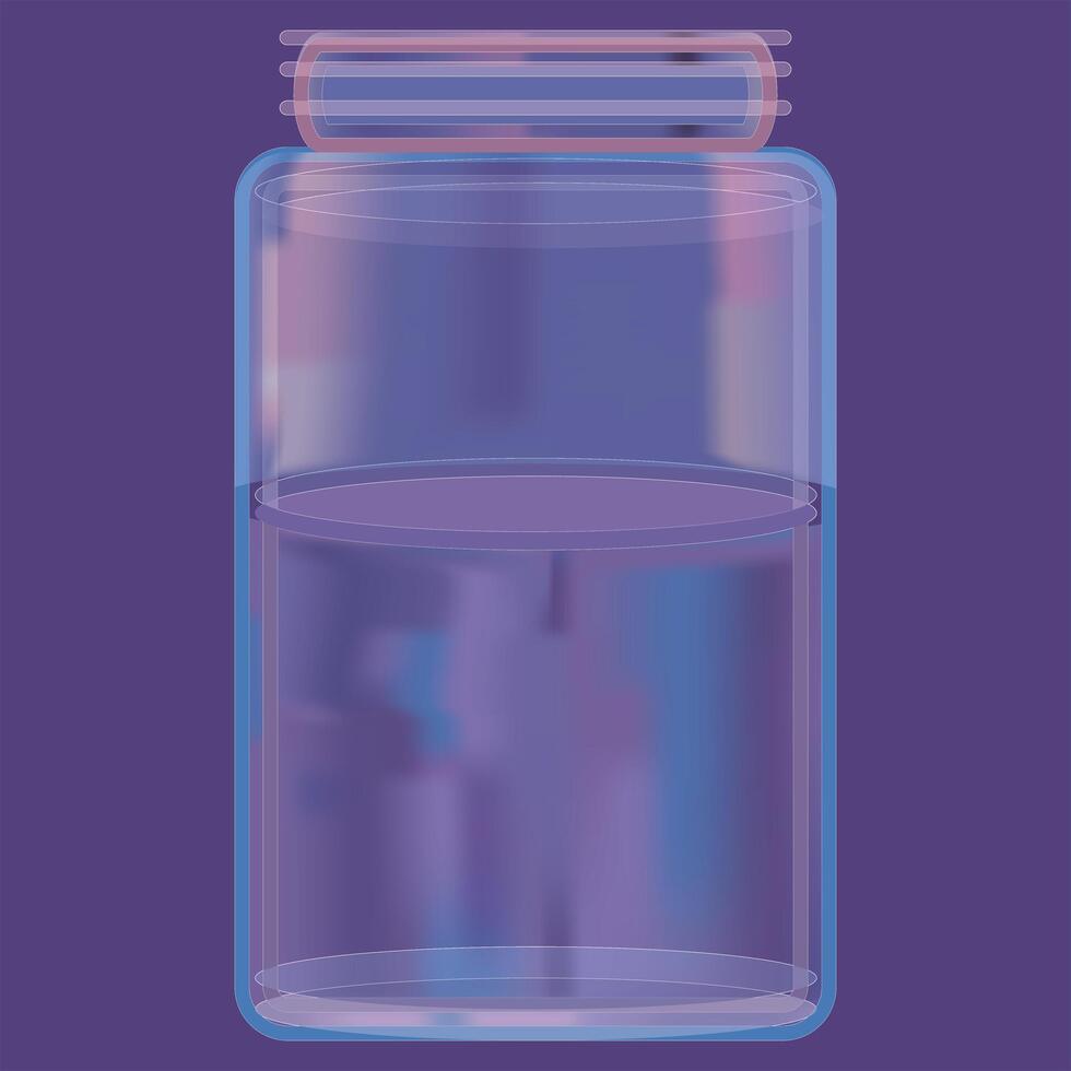 3d realistisch Glas Flasche Vase Vektor Illustration