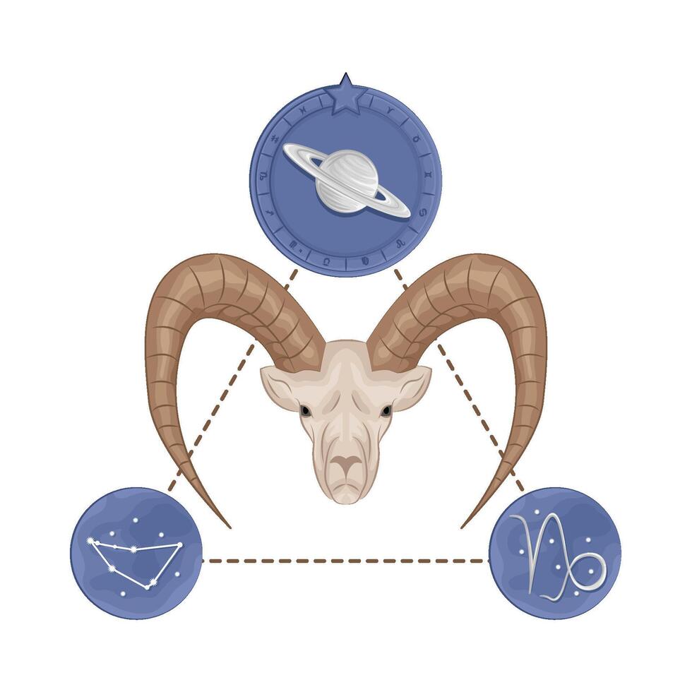 illustration av capricorn zodiaken vektor