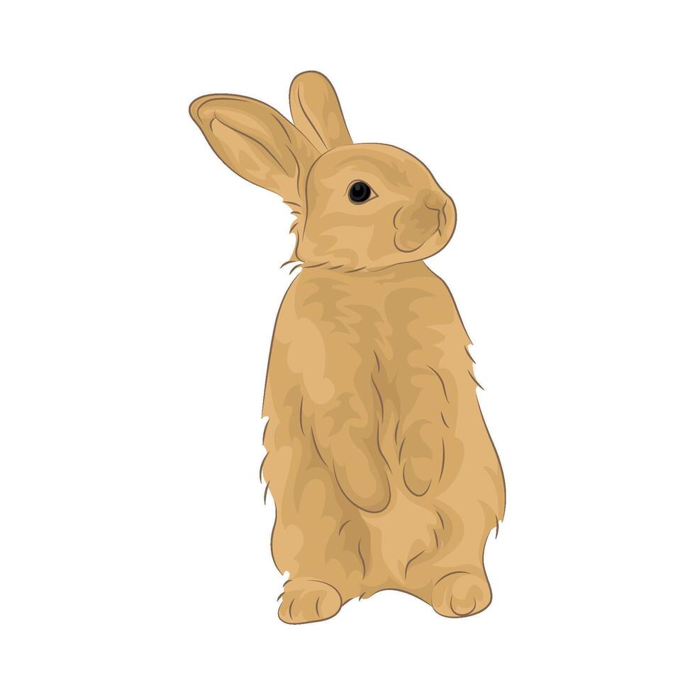 illustration av stående kanin vektor