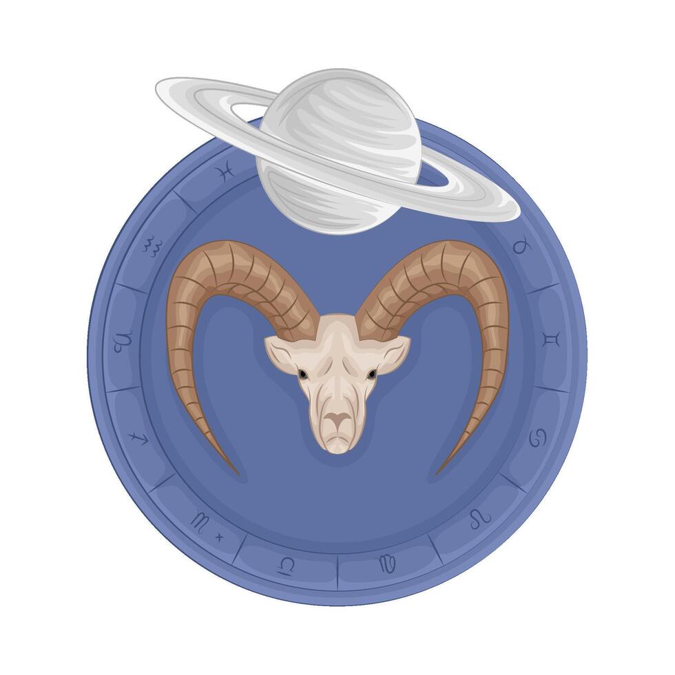 illustration av capricorn zodiaken vektor