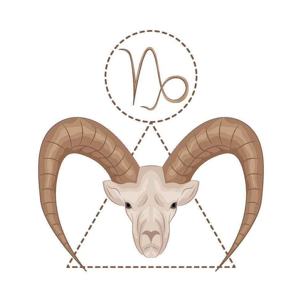 illustration av capricorn zodiaken vektor