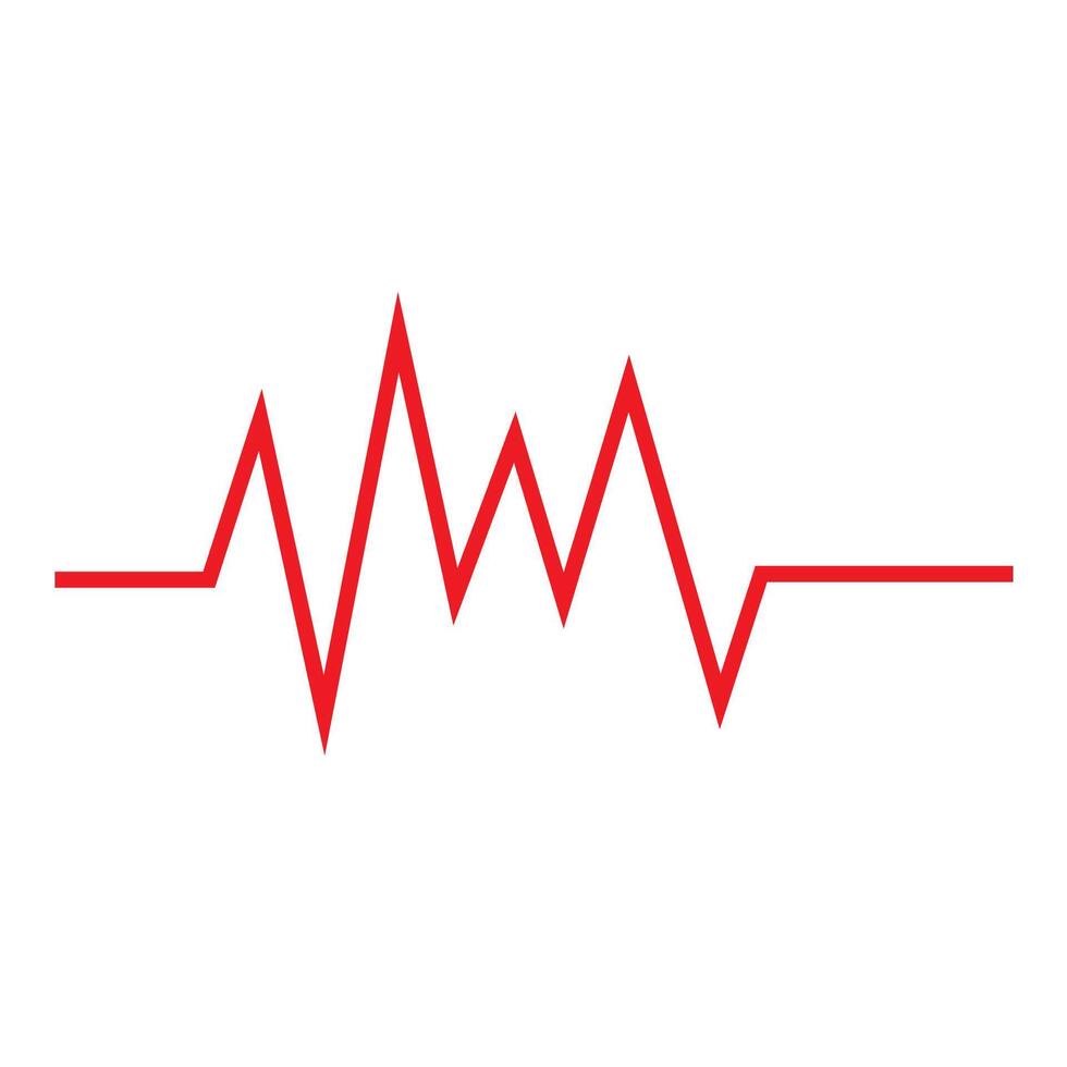 hjärta slå puls logotyp vektor