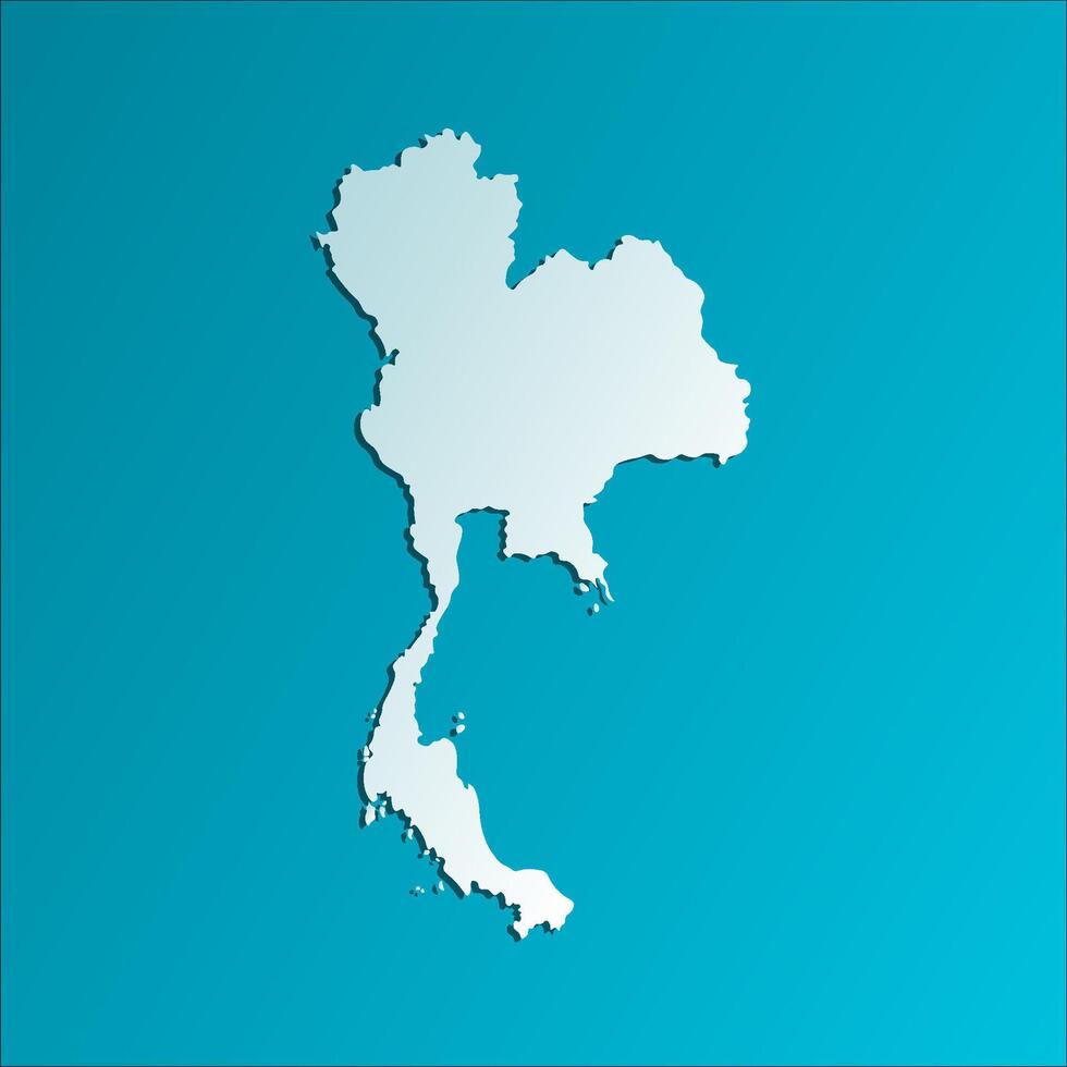 Vektor isoliert vereinfacht Illustration Symbol mit Blau Silhouette von Thailand Karte. dunkel Blau Hintergrund