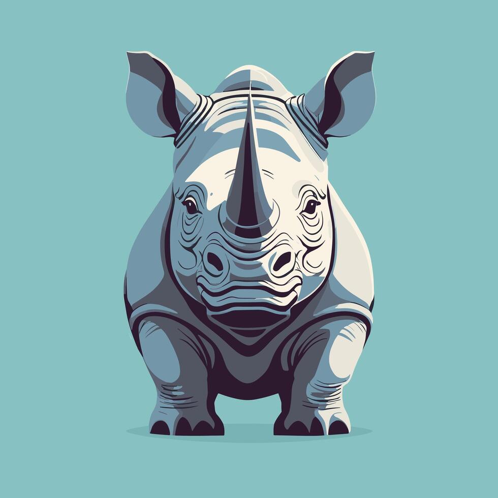 Nashorn Karikatur Illustration Clip Kunst Vektor Design