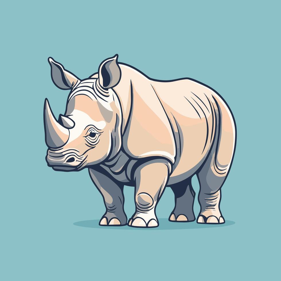 Nashorn Karikatur Illustration Clip Kunst Vektor Design